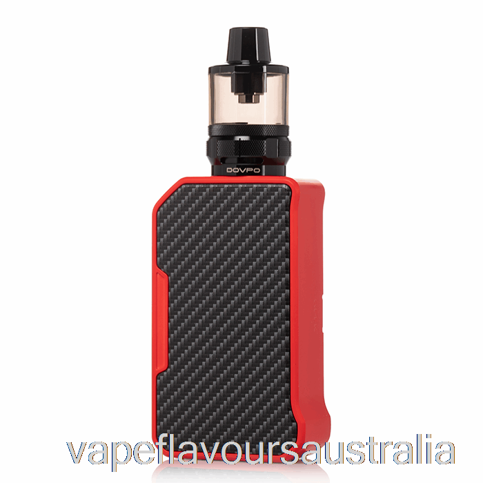 Vape Nicotine Australia DOVPO MVP 220W Starter Kit Carbon Fiber Red